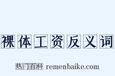 裸体工资反义词是什么意思的图片